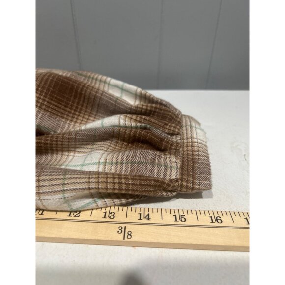 Davi & Dani Dress Women's M Brown Plaid Button-Up Soft Flannel Western Country - Picture 8 of 14